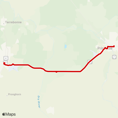 Cascades East Transit Redmond / Prineville map