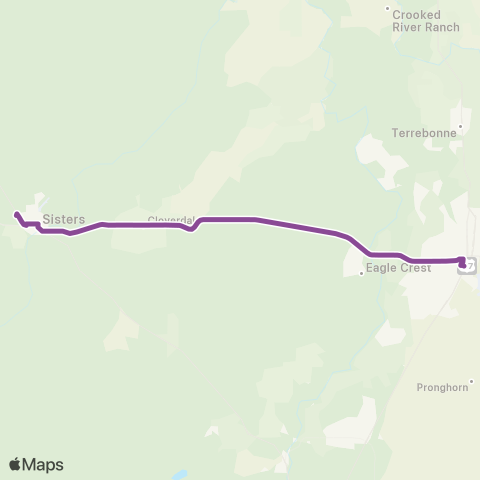 Cascades East Transit Sisters / Redmond map