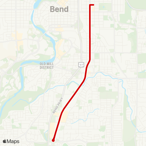 Cascades East Transit South 3rd Street map