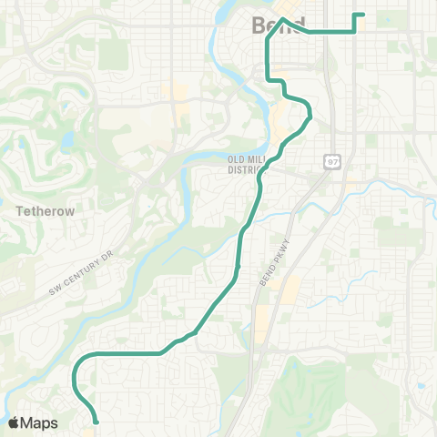 Cascades East Transit Brookswood map