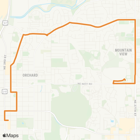 Cascades East Transit Wells Acres / Reed Market map