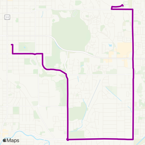 Cascades East Transit Reed Market / Wells Acres map