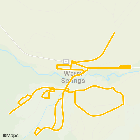 Cascades East Transit Warm Springs / Madras map