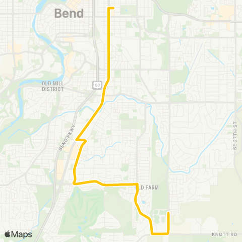 Cascades East Transit 15th Street / Murphy Road map