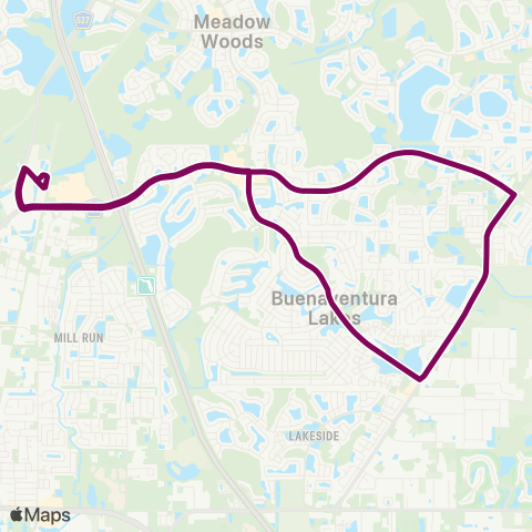 LYNX The Loop / BVL / Osceola Parkway map