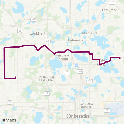 LYNX Winter Park / Pine Hills map