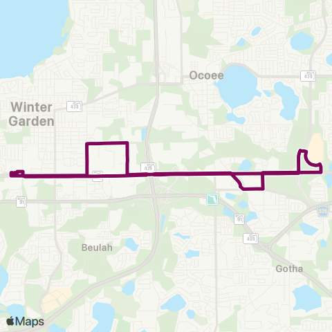 LYNX W. Colonial Dr / Winter Garden Cir map