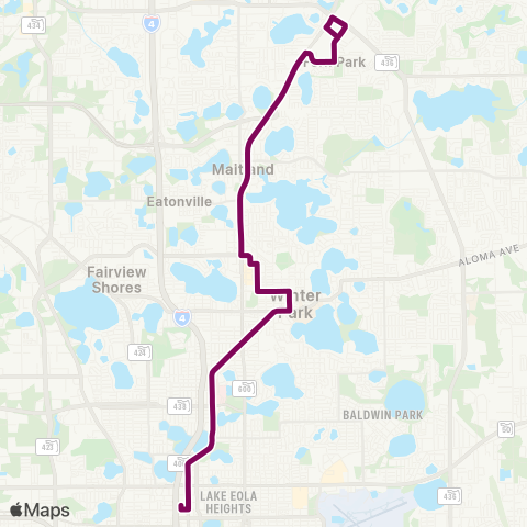 LYNX Orange Ave / S. U. S. 17 - 92 map