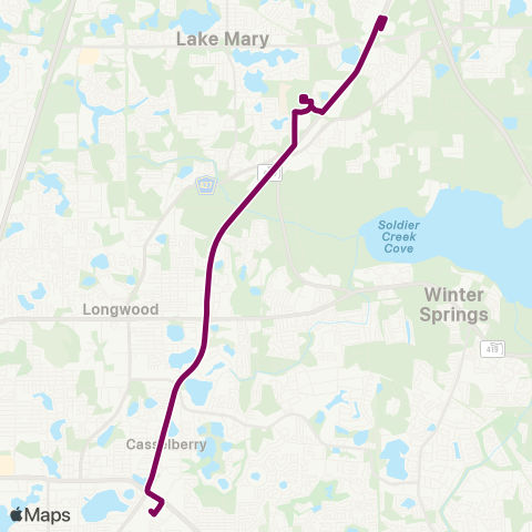 LYNX N. U. S. 17 - 92 / Seminole Centre map