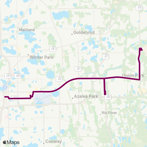 LYNX E. Colonial Dr / UCF map