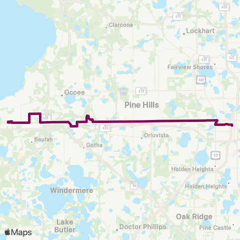 LYNX W. Colonial Dr / Winter Garden map