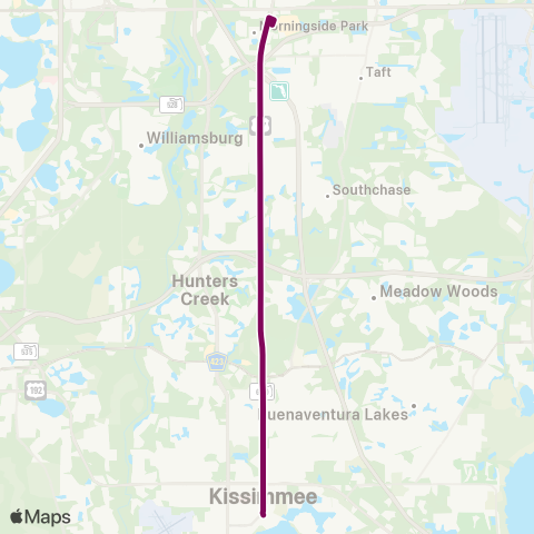 LYNX U. S. 441 / Kissimmee map