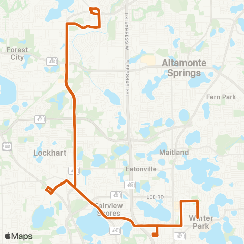 LYNX Winter Pk / Rosemont / Springs Village map