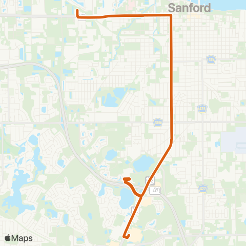 LYNX Sanford / North US 17 - 92 map