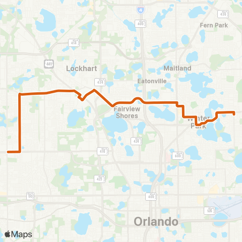 LYNX Winter Park / Pine Hills map