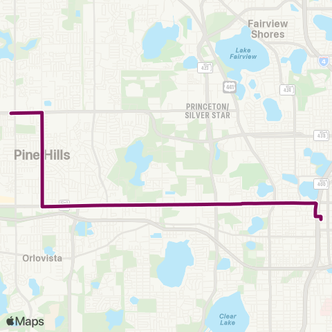 LYNX W. Colonial Dr / Pawers Drive map