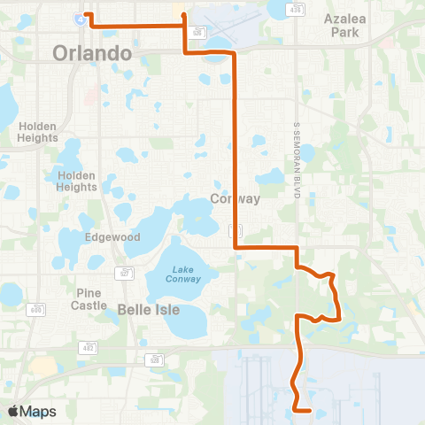 LYNX Conway Rd / Orlando Intl. Airport map