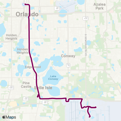 LYNX S. Orange Ave / Orlando Intl. Airport map