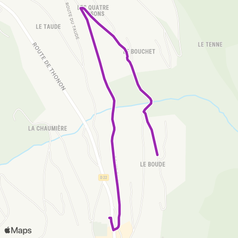 Châtel Bus Centre village / Le Boude map