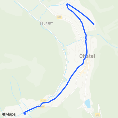 Châtel Bus Petit-Châtel / Freinets / Linga map