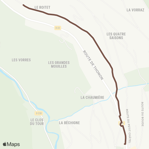 Châtel Bus Centre village / Le Roitet map