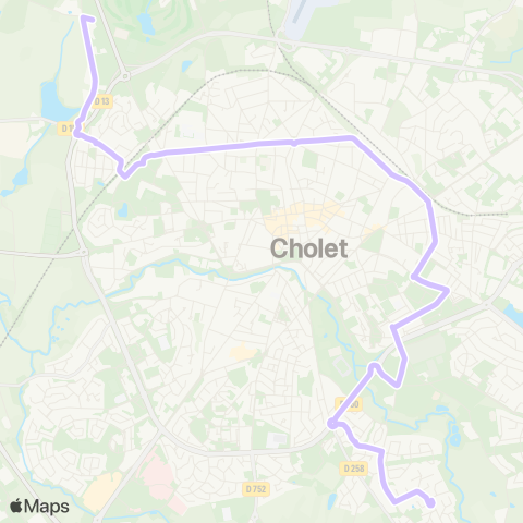 Choletbus Eurespace - Le Plessis map