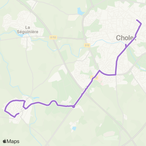 Choletbus St Christophe du Bois - Cholet map