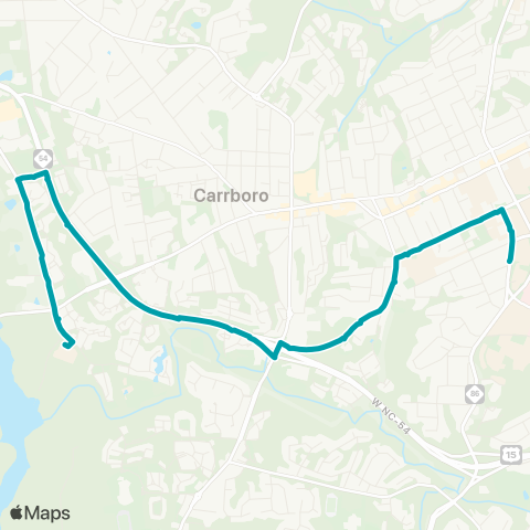 Chapel Hill Transit Carrboro / Merritt Mill Rd / Family Med map