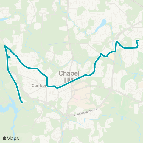 Chapel Hill Transit Colony Woods - Franklin - McDougle map