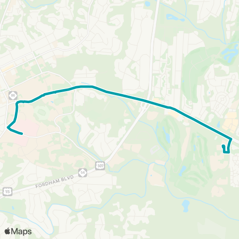 Chapel Hill Transit FCX - Friday Center map