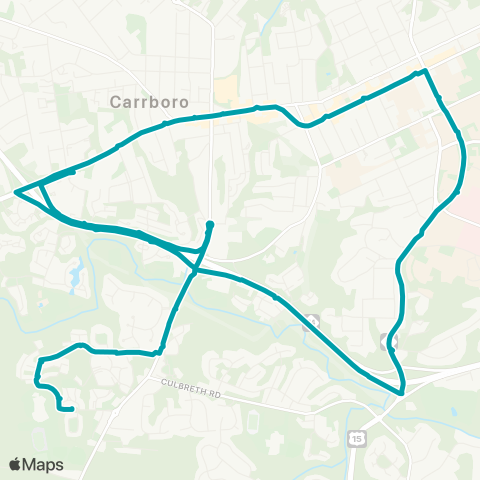 Chapel Hill Transit Carrboro / Dtwn CH / Jones Ferry Rd map