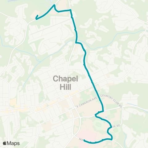 Chapel Hill Transit NU - RR Lot / UNC Hospitals map