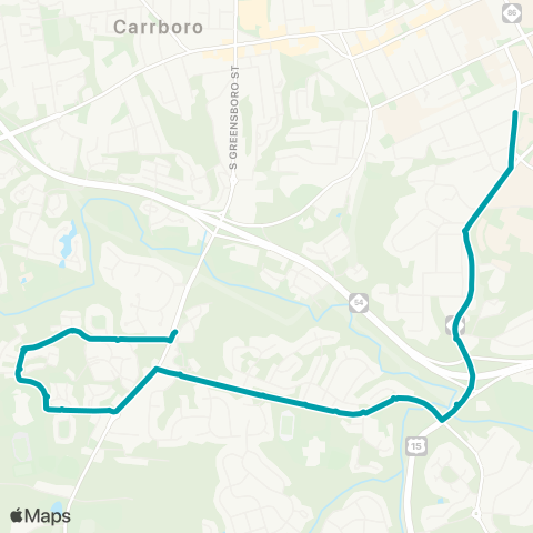 Chapel Hill Transit C - UNC Campus / Smith Level map