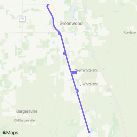 CIRTA US 31 Zipline Northbound map