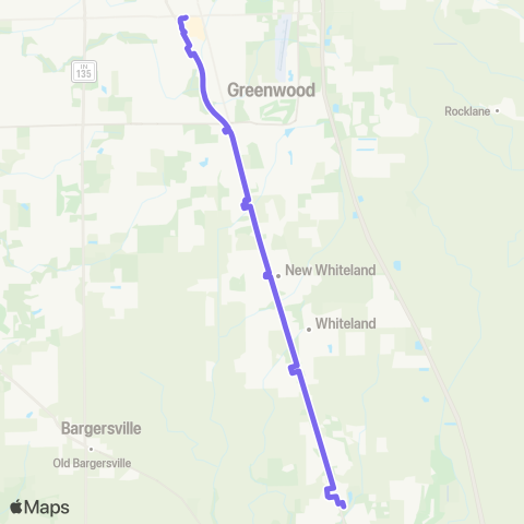 CIRTA US 31 Zipline Southbound map