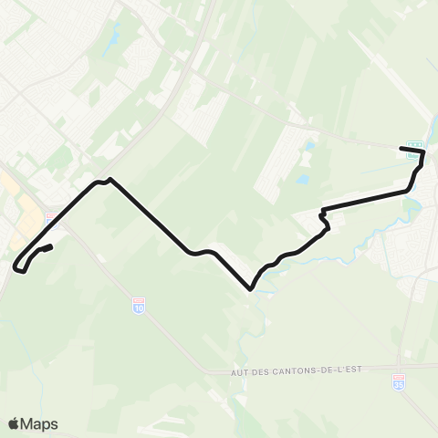 exo Chambly-Richelieu-Carignan Carignan (Bellerive-Henriette) - Terminus Brossard map