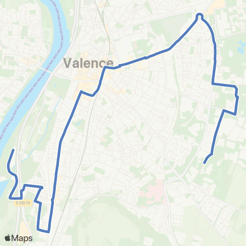 Citéa Valence Valensolles < > Valence Pôle Briffaut map