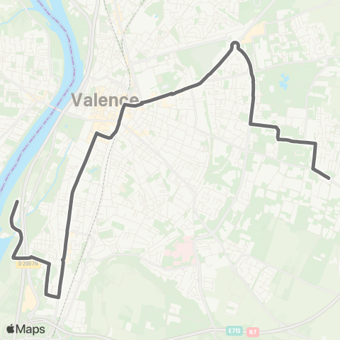 Citéa Valence Epervière - Valence la Bayot map