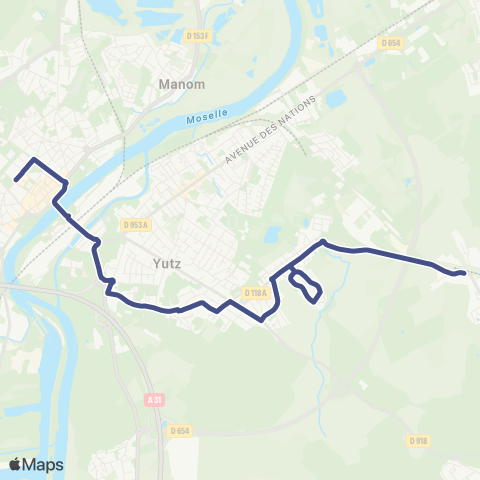 Citéline Kuntzig Gare - Thionville Foch map