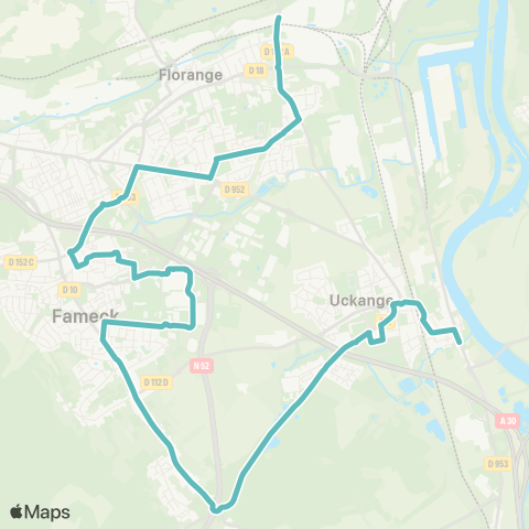 Citéline Uckange Rte de Metz - Florange Moulin Daspich map