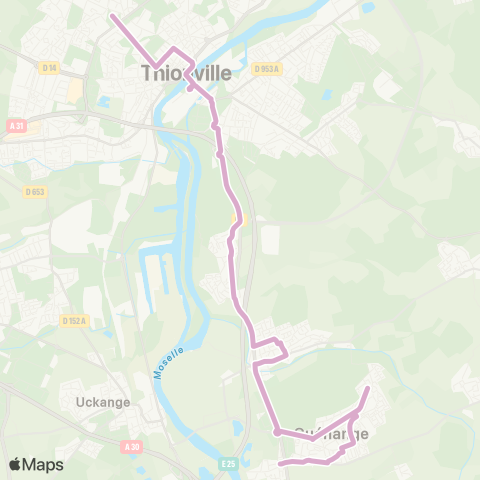 Citéline Thionville Foch - Guenange Village map