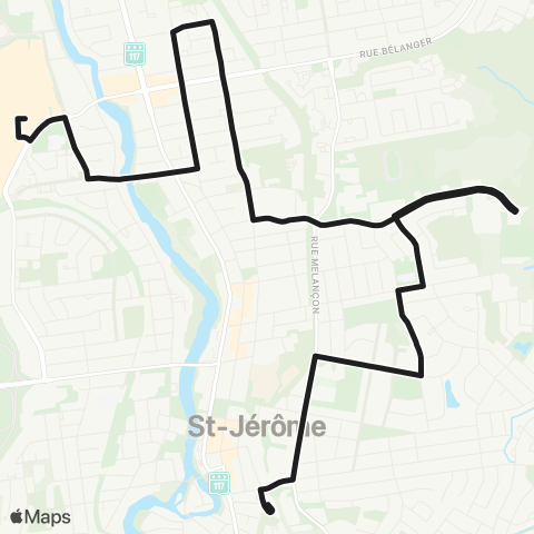 exo Laurentides St-Jérôme - Bellefeuille S. (s/ Réservation) map