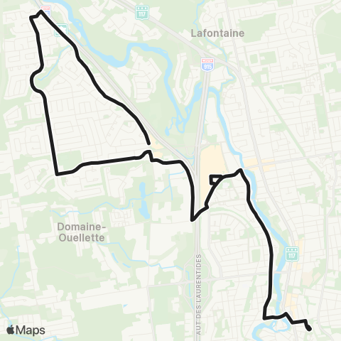 exo Laurentides St-Jérôme - Bellefeuille N. (s/ Réservation) map