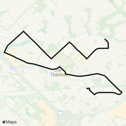 exo Laurentides Sainte-Thérèse (sur Réservation) map