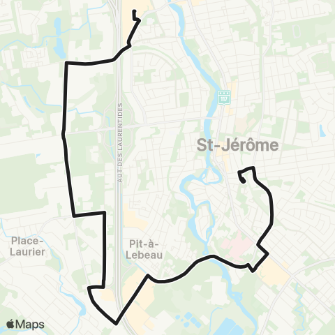 exo Laurentides St-Jérôme - Bellefeuille S. (s/ Réservation) map