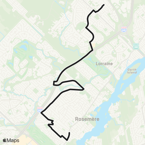 exo Laurentides Bois-des-Filion - Gare Rosemère (s/ Réservation) map