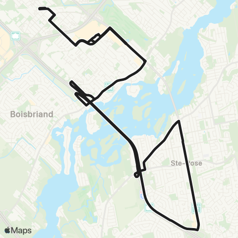 exo Laurentides Laval - Rosemère - Sainte-Thérèse map