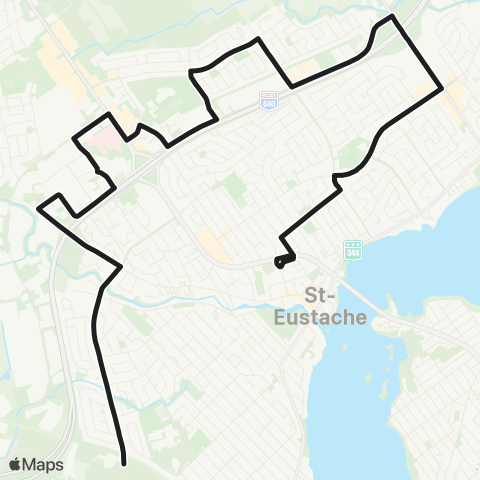 exo Laurentides Saint-Eustache - Secteur Dubois map