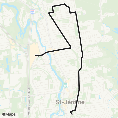 exo Laurentides Saint-Jérôme - Secteur Lafontaine map