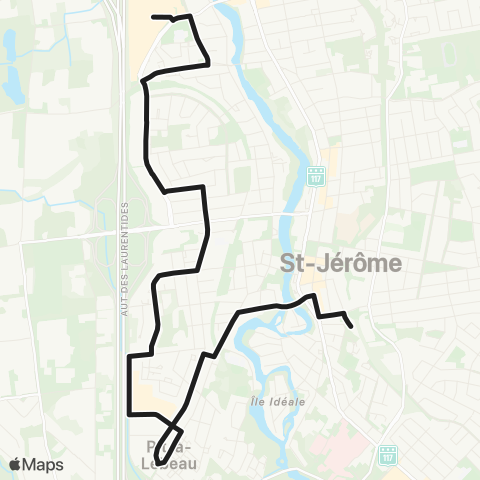 exo Laurentides Saint-Jérôme - Secteur Centre map